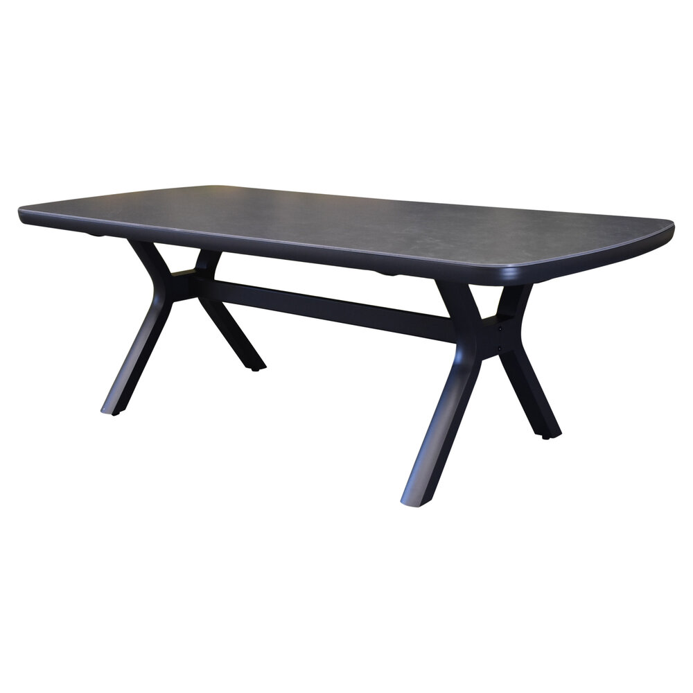 AVH-Collectie Vespera dining tuintafel 220x100xH74 cm antraciet