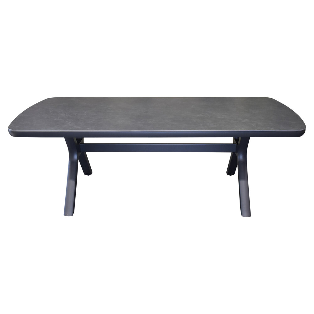 AVH-Collectie Vespera dining tuintafel 220x100xH74 cm antraciet