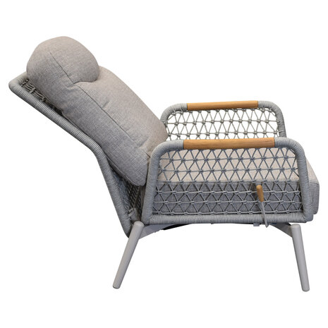 AVH-Collectie Monza verstelbare lounge tuinstoel aluminium latte AVH-Collectie Monza verstelbare lounge tuinstoel aluminium latte