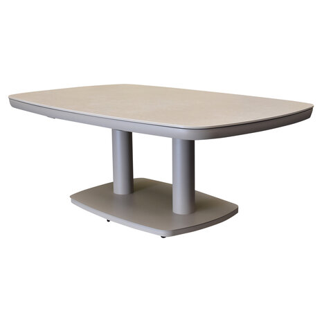 AVH-Collectie Monza lounge-dining tafel 135x85xH51-72 cm in hoogte verstelbaar aluminium latte AVH-Collectie Monza lounge-dining tafel 135x85xH51-72 cm in hoogte verstelbaar aluminium latte