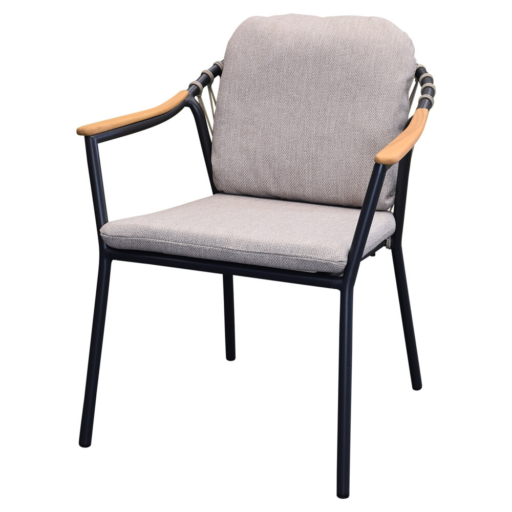 AVH-Collectie Nova Vespera dining tuinset 220x100xH74 cm antraciet