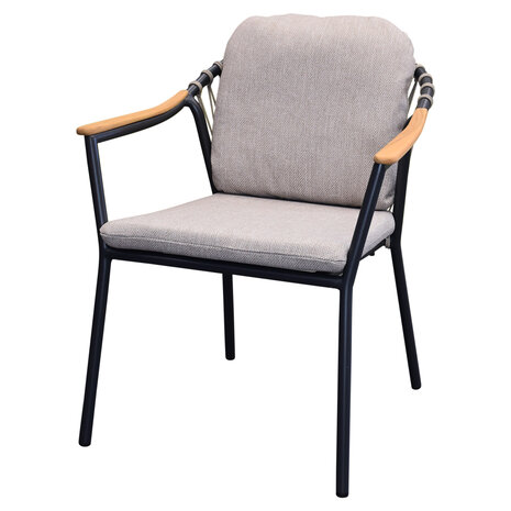 AVH-Collectie Nova Vespera dining tuinset 220x100xH74 cm antraciet