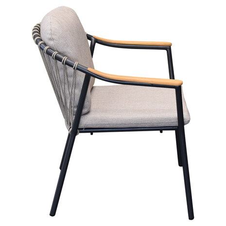 AVH-Collectie Nova Vespera dining tuinset 220x100xH74 cm antraciet