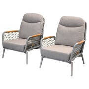 AVH-Collectie Monza balkonset 2 delig verstelbaar latte rope