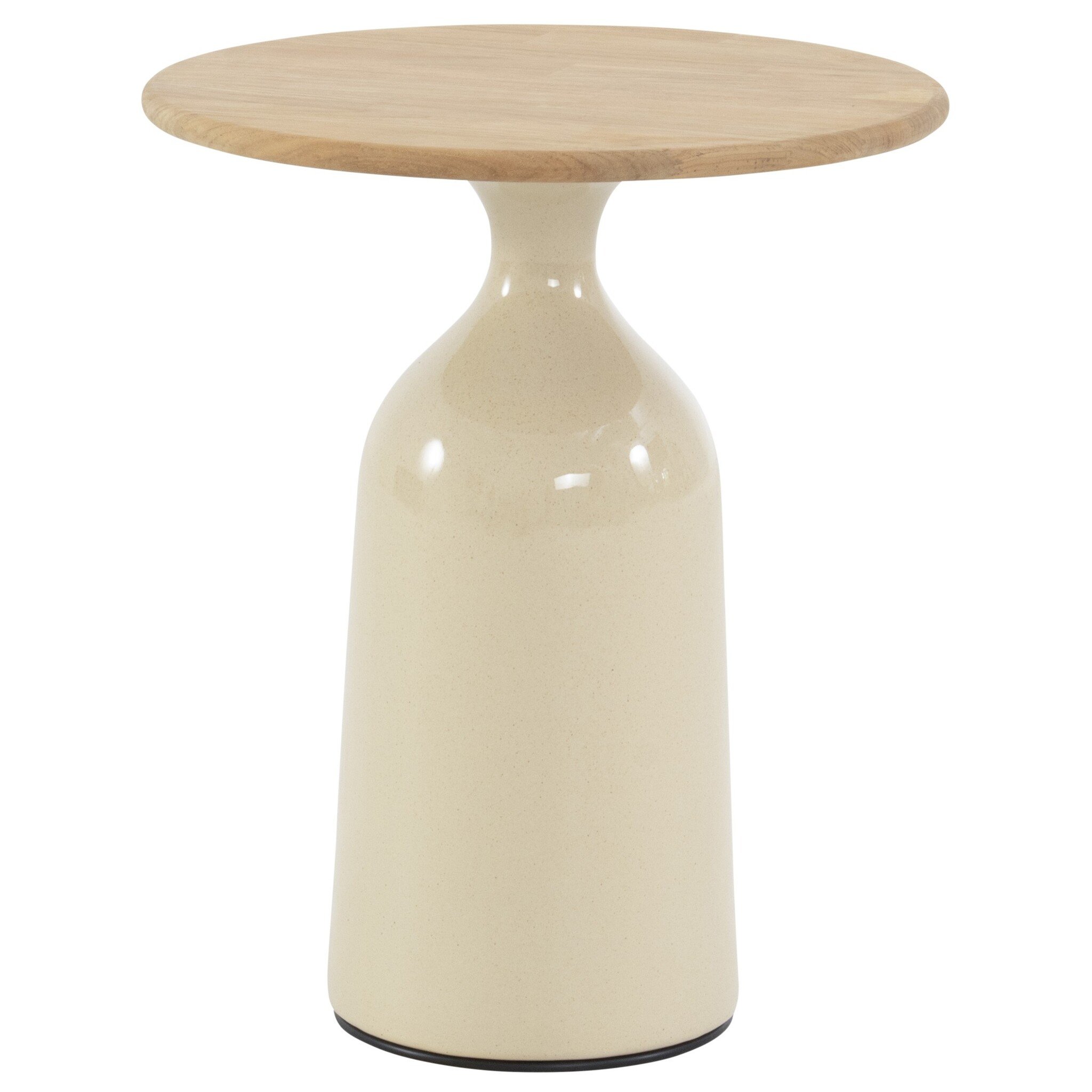 4 Seasons Outdoor June lounge tuintafel hoogglans keramiek creme 45xH55 cm 