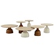 4 Seasons Outdoor June lounge tuintafel hoogglans keramiek creme 45xH55 cm 4 Seasons Outdoor