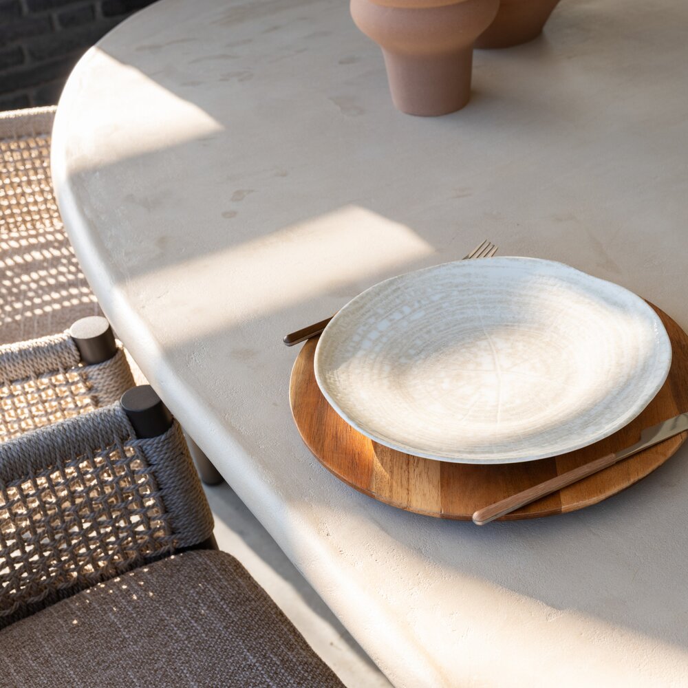 4 Seasons Outdoor Hampton dining tuintafel ovaal mortex beige 240x105xH75 cm 4 Seasons Outdoor