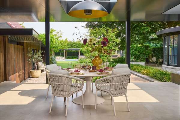 SUNS Suns Nova dining tuintafel 120xH76,5 cm rond sintered stone camel sand