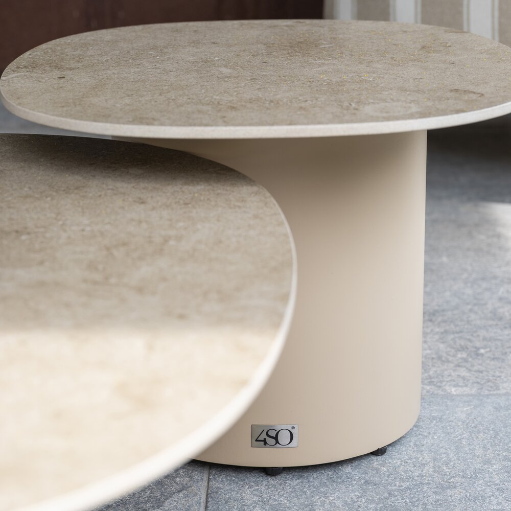 4 Seasons Outdoor Sofie lounge tuintafel 70x80xH30 cm latte 4 Seasons Outdoor