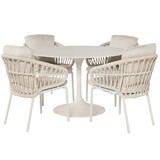 SUNS Suns Tosca Nova dining tuinset 120xH76,5 cm rond 5 delig camel sand latte SUNS Suns Tosca Nova dining tuinset 120xH76,5 cm rond 5 delig camel sand latte