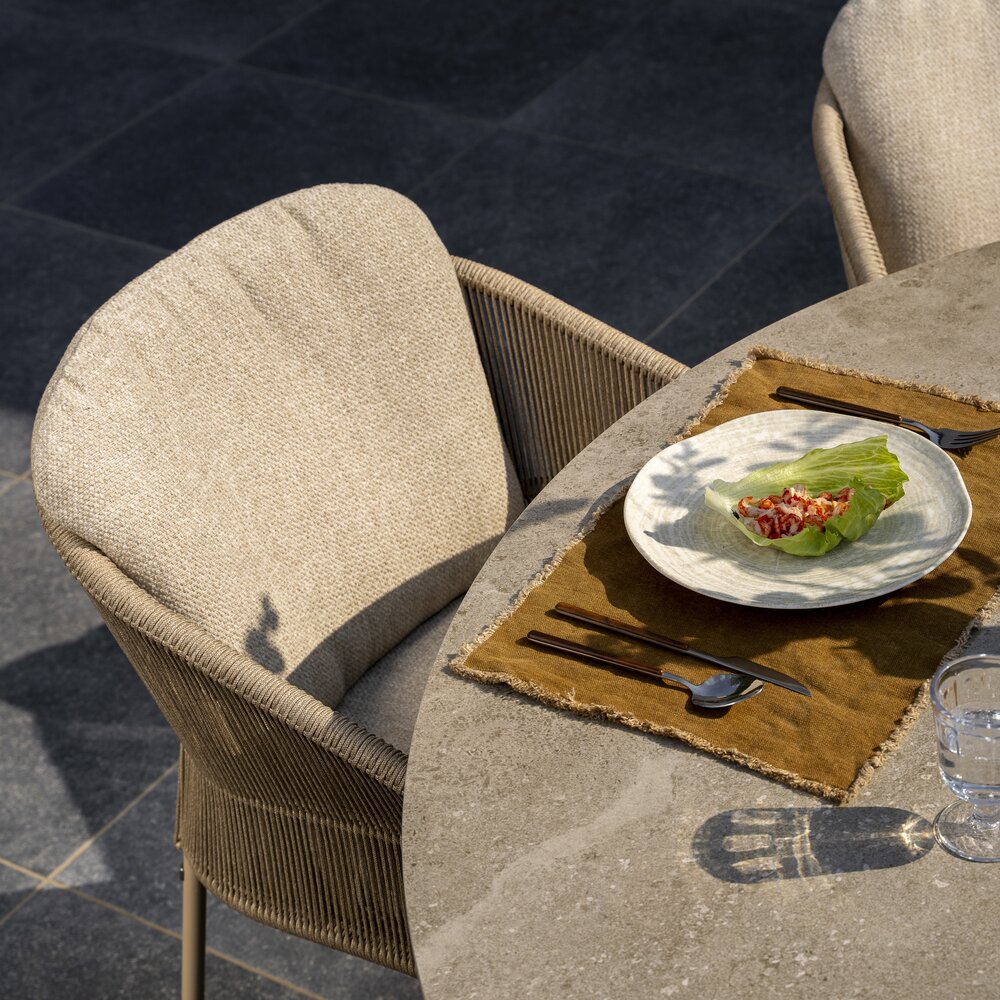 Taste 4SO Prado dining tuintafel 130xH75 cm keramiek latte Taste 4SO