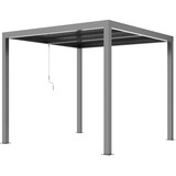 AVH-Collectie Riviera 3x3m lamellen overkapping met verlichting aluminium antraciet