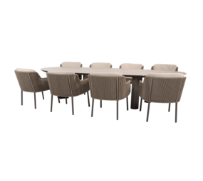 4 Seasons Outdoor Prado Bernini dining tuinset 300x110xH75 cm 9 delig keramiek terre 4 Seasons Outdoor 4 Seasons Outdoor Prado Bernini dining tuinset 300x110xH75 cm 9 delig keramiek terre 4 Seasons Outdoor