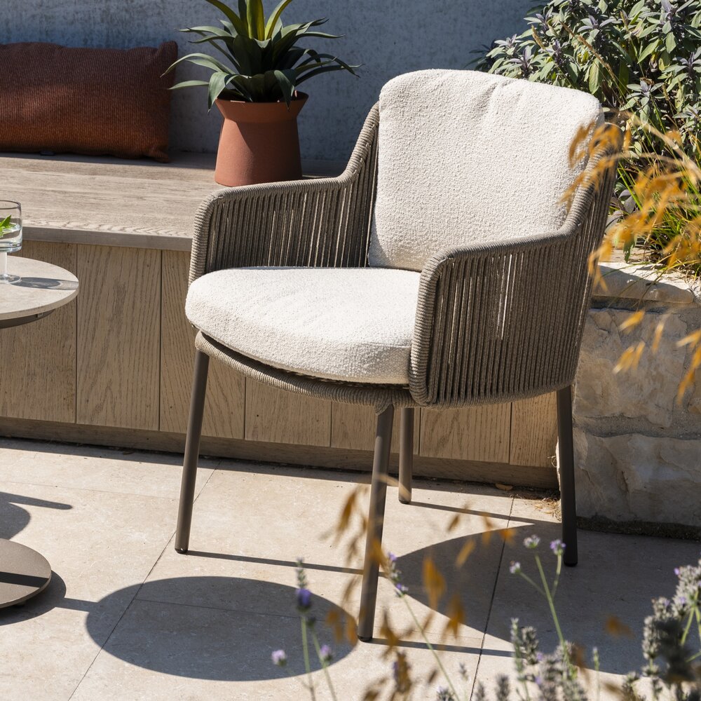 4 Seasons Outdoor Prado Bernini dining tuinset 300x110xH75 cm 9 delig keramiek terre 4 Seasons Outdoor