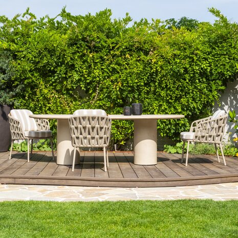4 Seasons Outdoor Hampton Beverly dining tuinset 240x105xH75 cm 7 delig mortex latte 4 Seasons Outdoor 4 Seasons Outdoor Hampton Beverly dining tuinset 240x105xH75 cm 7 delig mortex latte 4 Seasons Outdoor