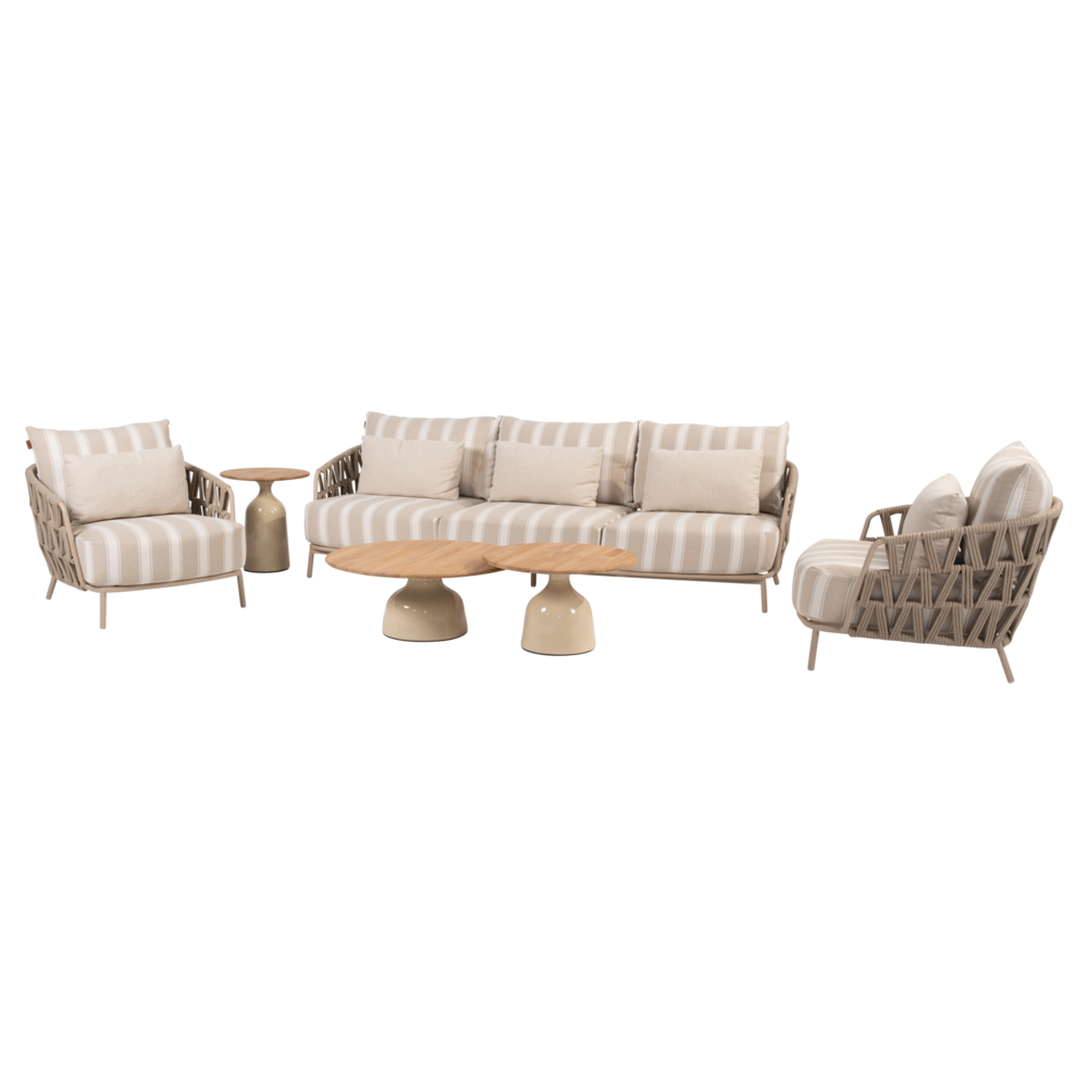 4 Seasons Outdoor June Beverly stoel bank loungeset 6 delig latte 4 Seasons Outdoor