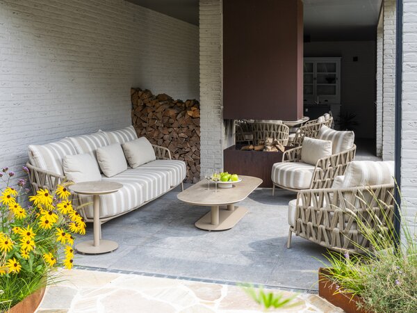 4 Seasons Outdoor Boaz Beverly stoel bank loungeset 5 delig latte 4 Seasons Outdoor