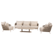 4 Seasons Outdoor Boaz Beverly stoel bank loungeset 4 delig latte 4 Seasons Outdoor