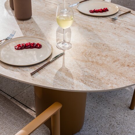 4 Seasons Outdoor Colorado Biarritz dining tuinset 240x105xH75 cm 7 delig keramiek amber 4 Seasons Outdoor