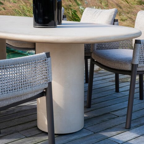 4 Seasons Outdoor Hampton Biarritz dining tuinset 240x105xH75 cm 7 delig mortex amber 4 Seasons Outdoor