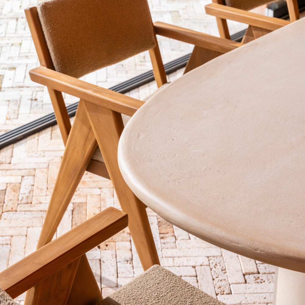 4 Seasons Outdoor Hampton Biarritz dining tuinset 240x105xH75 cm 7 delig mortex amber 4 Seasons Outdoor