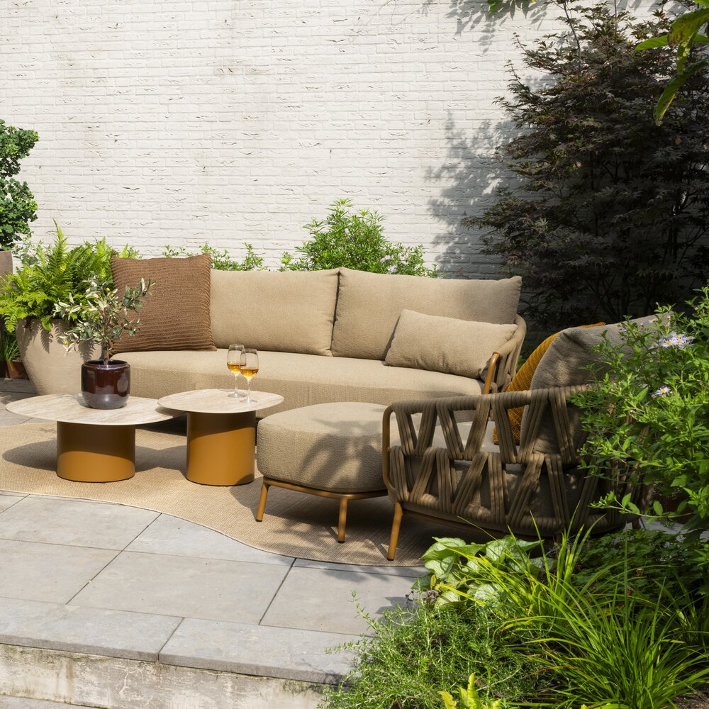 4 Seasons Outdoor Biarritz stoel bank loungeset 3 delig amber 4 Seasons Outdoor