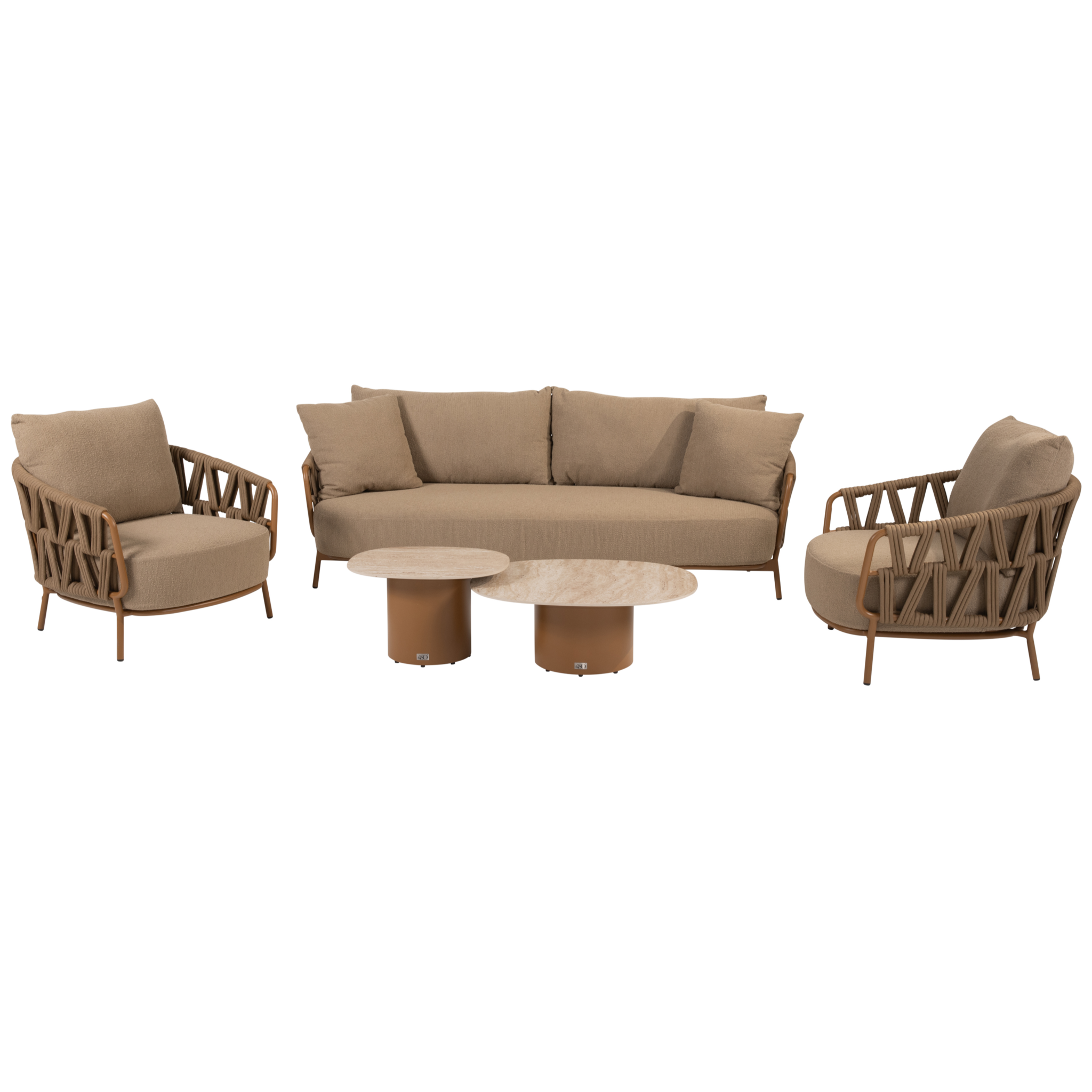 4 Seasons Outdoor Sofie Biarritz stoel bank loungeset 5 delig amber 