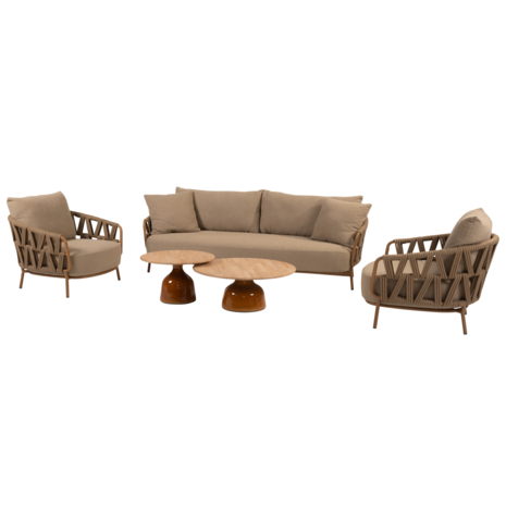4 Seasons Outdoor June Biarritz stoel bank loungeset 5 delig amber 4 Seasons Outdoor