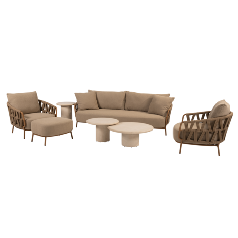 4 Seasons Outdoor Hampton Biarritz stoel bank loungeset 7 delig amber 4 Seasons Outdoor