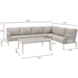 AVH-Collectie Hong Kong hoek loungeset 5 delig aluminium latte zand AVH-Collectie Hong Kong hoek loungeset 5 delig aluminium latte zand