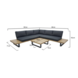 AVH-Collectie La Dolce Vita hoek platform loungeset 3 delig aluminium antraciet AVH-Collectie La Dolce Vita hoek platform loungeset 3 delig aluminium antraciet