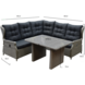 AVH-Collectie Ibiza hoek dining loungeset 4-delig verstelbaar grijs 120 cm tafel AVH-Collectie Ibiza hoek dining loungeset 4-delig verstelbaar grijs 120 cm tafel