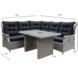AVH-Collectie Ibiza hoek dining loungeset 4-delig verstelbaar wit grijs 120cm tafel AVH-Collectie Ibiza hoek dining loungeset 4-delig verstelbaar wit grijs 120cm tafel