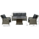 AVH-Collectie Bilbao stoel bank dining loungeset 4 delig grijs verstelbare tafel AVH-Collectie Bilbao stoel bank dining loungeset 4 delig grijs verstelbare tafel