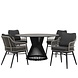 AVH-Collectie Catania Pasadena dining tuinset 140xH75 cm rond 5 delig