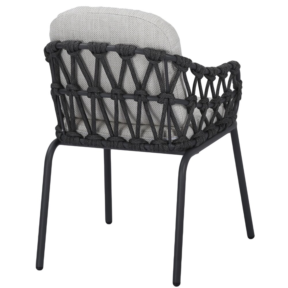 AVH-Collectie Matera Ravello dining tuinset 250x100xH76 cm 7 delig antraciet rope