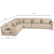 4 Seasons Outdoor Metropolitan modulaire hoek loungeset links 3 delig latte 4 Seasons Outdoor 4 Seasons Outdoor Metropolitan modulaire hoek loungeset links 3 delig latte 4 Seasons Outdoor