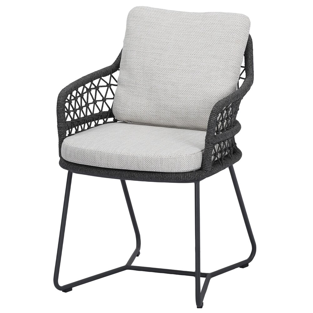 AVH-Collectie Taranto Ravello dining tuinset 250x100xH76 cm 7 delig antraciet rope acacia