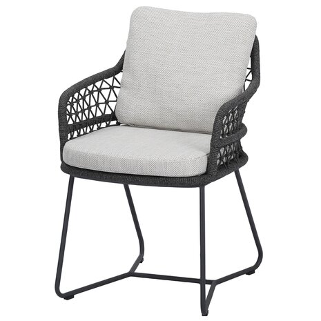 AVH-Collectie Taranto Ravello dining tuinset 250x100xH76 cm 7 delig antraciet rope acacia