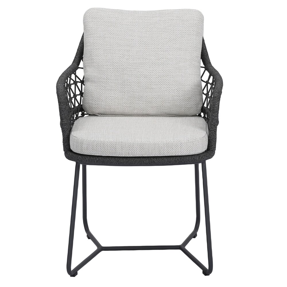 AVH-Collectie Taranto Ravello dining tuinset 250x100xH76 cm 7 delig antraciet rope acacia