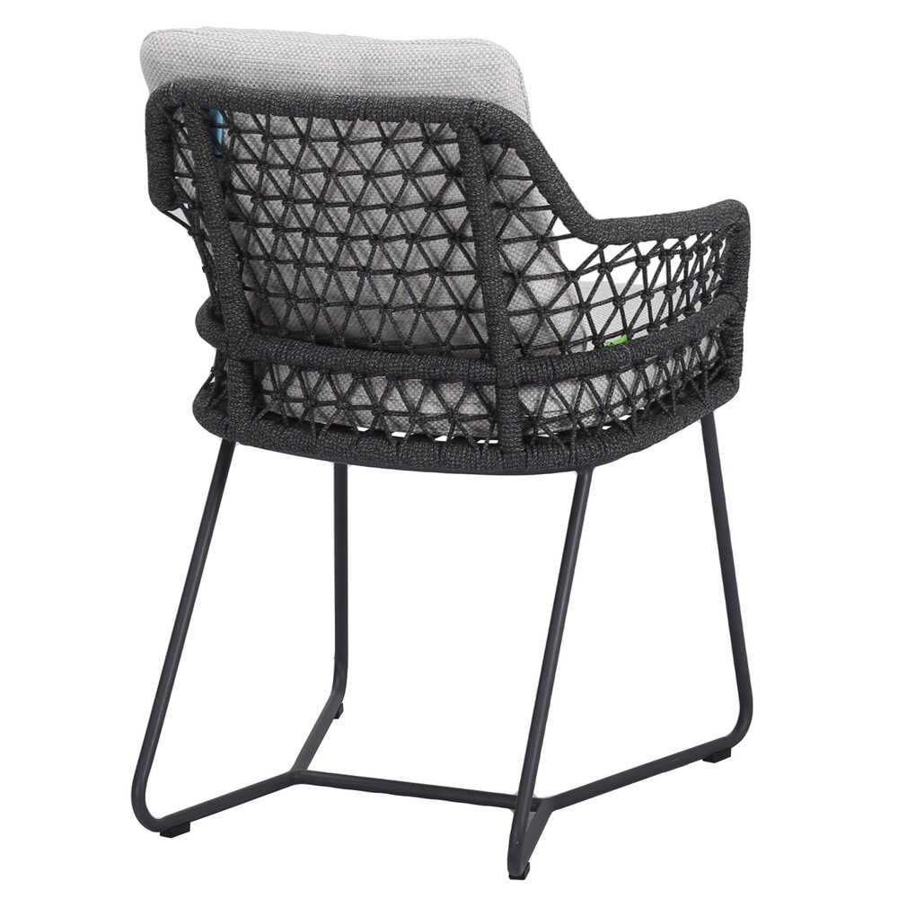 AVH-Collectie Taranto Ravello dining tuinset 250x100xH76 cm 7 delig antraciet rope acacia