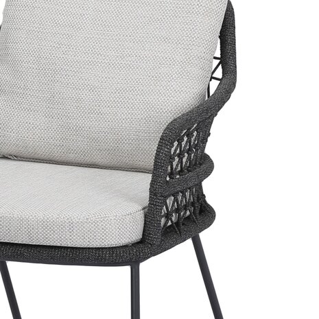 AVH-Collectie Taranto Ravello dining tuinset 250x100xH76 cm 7 delig antraciet rope acacia