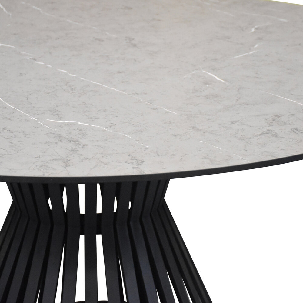 AVH-Collectie Taranto Pasadena dining tuinset 140xH75 cm 5 delig antraciet