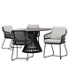 AVH-Collectie Taranto Pasadena dining tuinset 140xH75 cm 5 delig antraciet