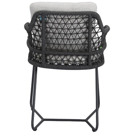 AVH-Collectie Taranto Pasadena dining tuinset 140xH75 cm 5 delig antraciet