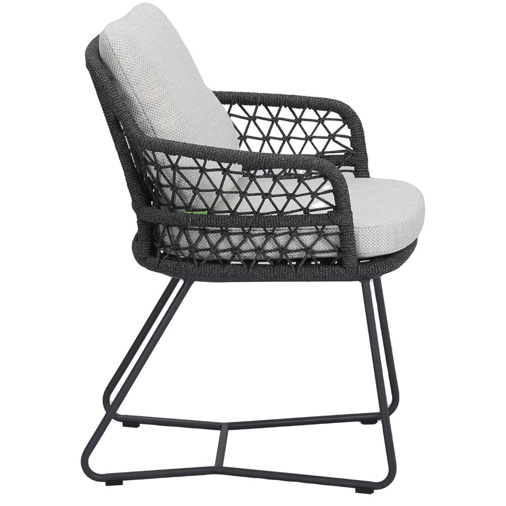 AVH-Collectie Taranto Pasadena dining tuinset 140xH75 cm 5 delig antraciet