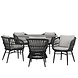 AVH-Collectie Arezzo Pasadena dining tuinset 140xH75 cm rond 6 delig