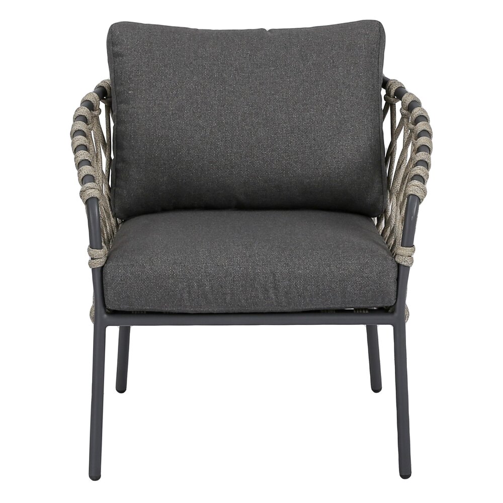 AVH-Collectie Amalfi Pasadena low dining tuinset 5 delig antraciet