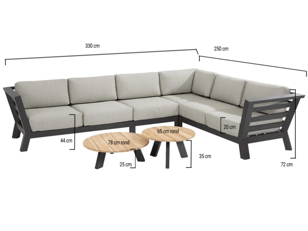 4 Seasons Outdoor Meteoro hoek loungeset 6 delig aluminium antraciet 4 Seasons Outdoor 4 Seasons Outdoor Meteoro hoek loungeset 6 delig aluminium antraciet 4 Seasons Outdoor