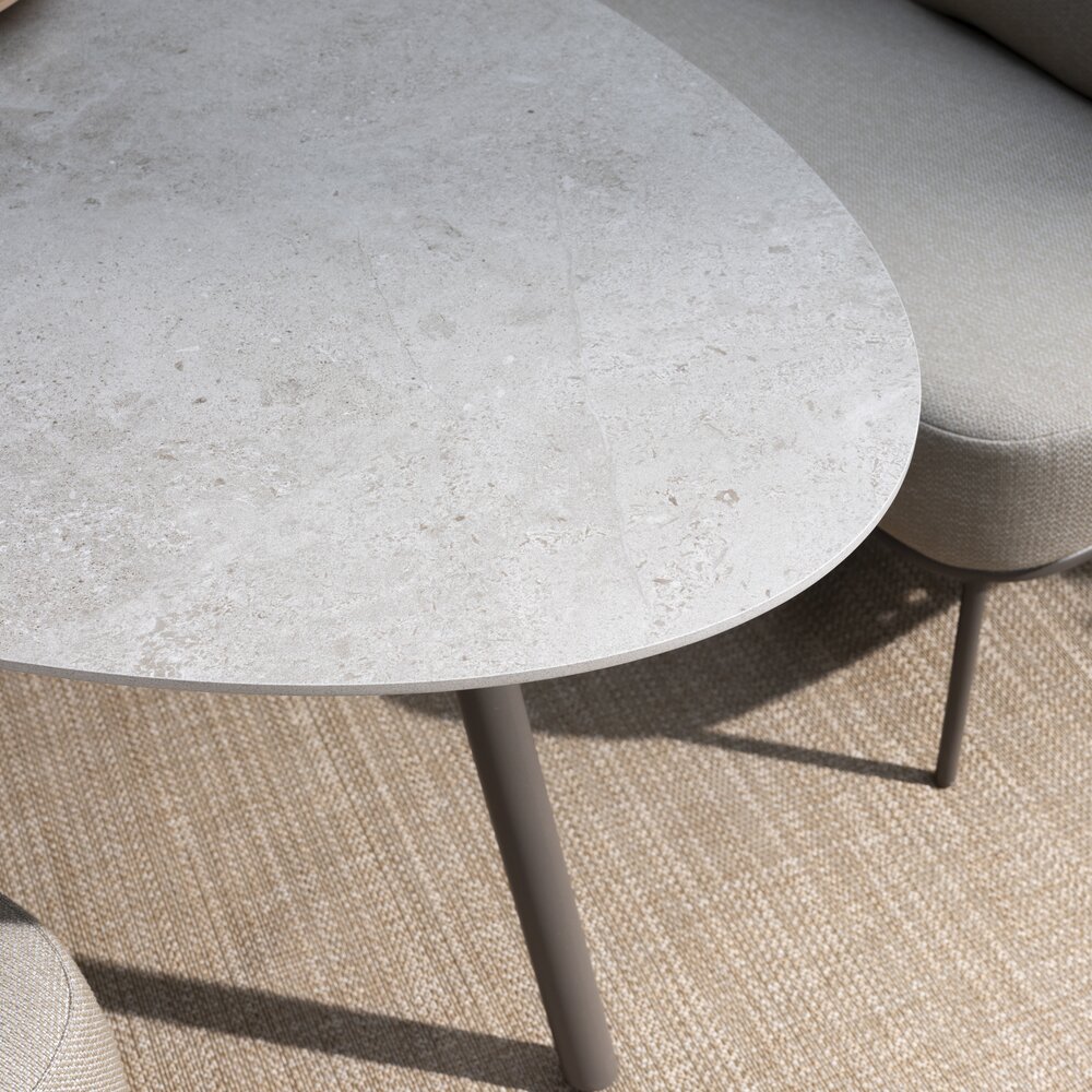 Taste 4SO Salute low dining tafel ovaal 220x105xH69 cm keramiek terre Taste 4SO